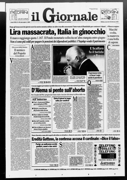 Il giornale : quotidiano del mattino